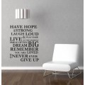 Hope Quote Saying Wall Sticker